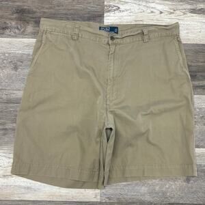 Vintage 90s Y2K Polo Ralph Lauren Tan Mens 38x8" Twill Philip Chino Shorts EUC‎